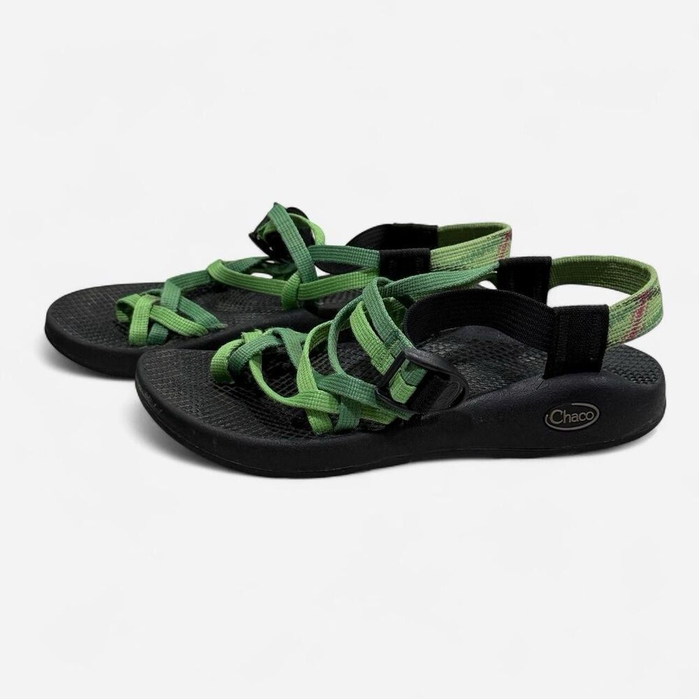 Chaco Womens ZX/2 Yampa Two Tone Green Strappy Vibram Sandals Shoe Size 7